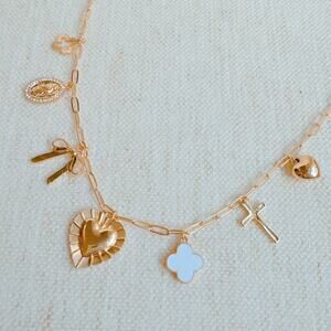 Ellison+Young Big Heart 7 Charm Necklace